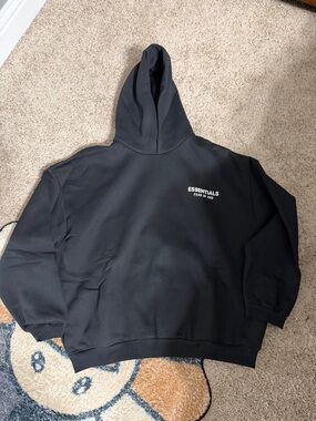 Essentials Men’s Black Hoodie